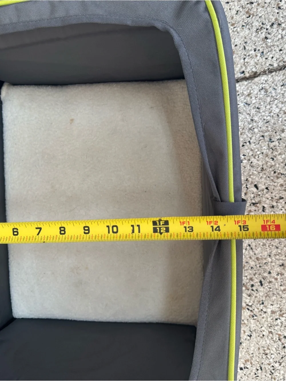 Gray and Lime Pet booster seat Carrier Travel Bag
